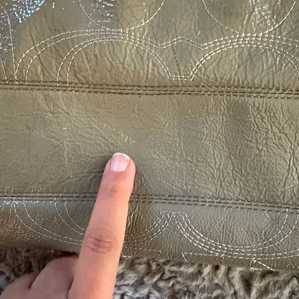 COACH Y2K Grey Leather Tote
